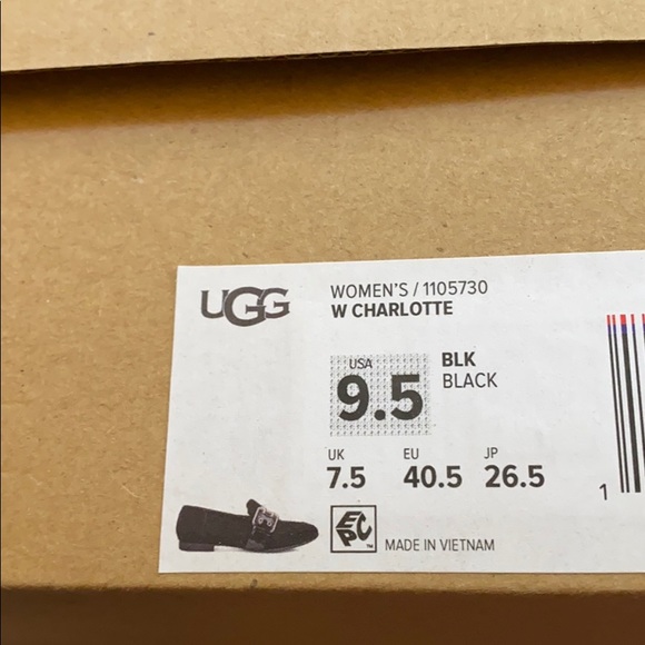 NEW 9.5 UGG Black Patent Flats Loafers EU 40.5 - Picture 8 of 8